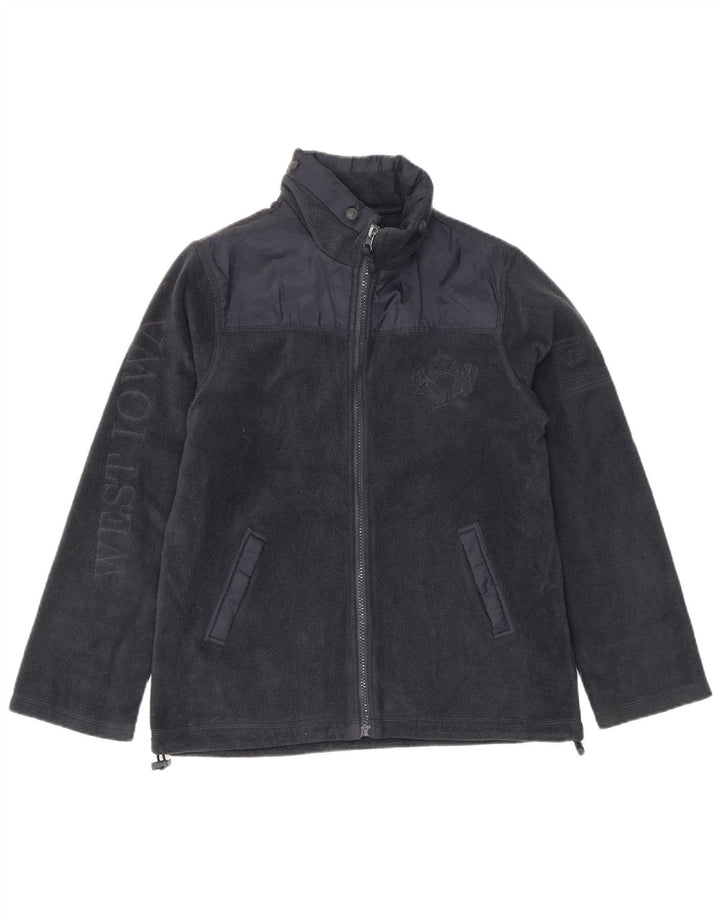 MASSIMO DUTTI Jungen-Fleecejacke mit Grafik, 11–12 Jahre, marineblaues Polyester
