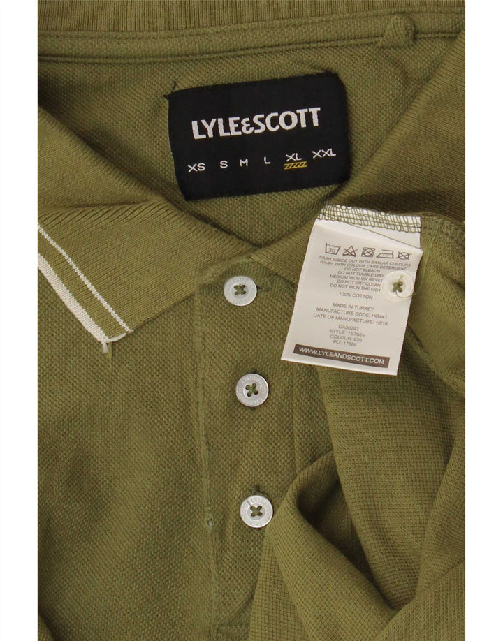 Lyle & Scott Herren Poloshirt XL Khaki Baumwolle