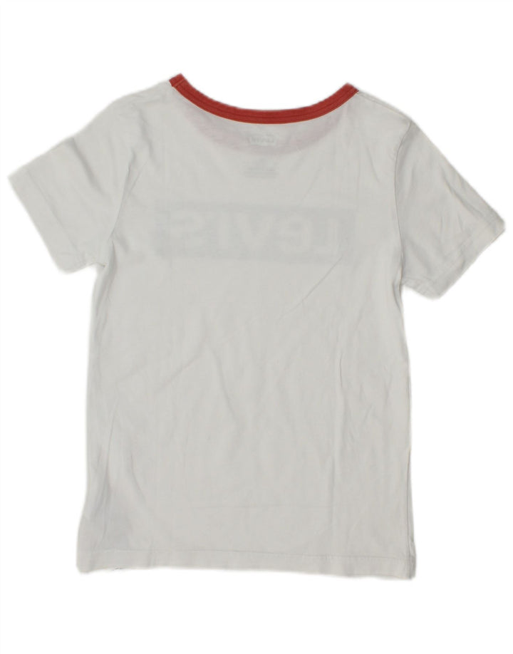 LEVI'S Jungen-T-Shirt mit Grafik, 9–10 Jahre, weiße Baumwolle