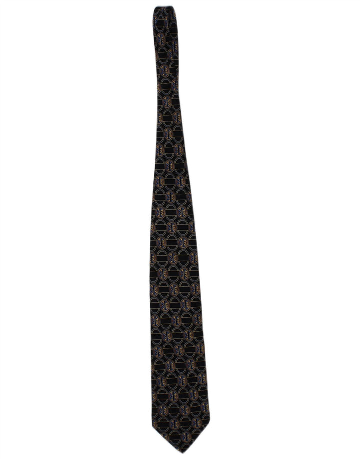 Valentino Herren Cravatte-Krawatte, Einheitsgröße, marineblau, geometrisch, Seide, Designer