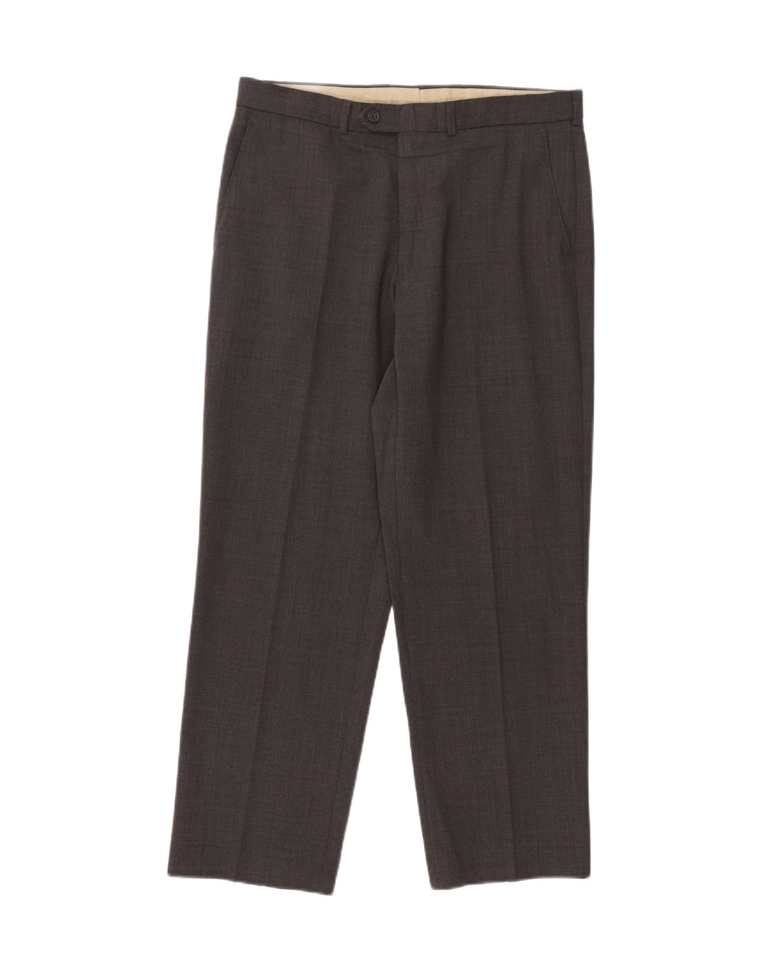 Marks & Spencer Maßgeschneiderte, gerade Anzughose für Herren, W34, L29, Grau, Polyester