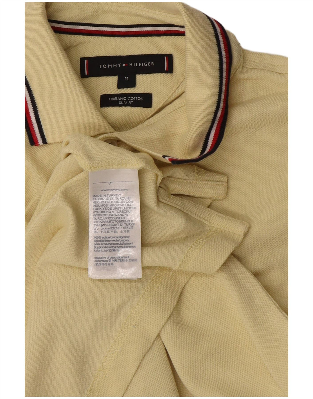 Tommy Hilfiger Herren Slim Fit Poloshirt mittelgelbe Baumwolle