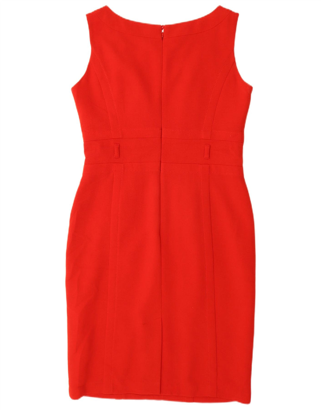 Marks & Spencer Damen Ärmelloses Etuikleid UK 12 Mittelrotes Polyester