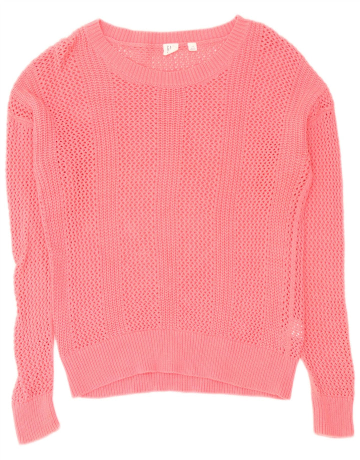 Gap Damen-Pullover in Übergröße, übergroß, U-Boot-Ausschnitt, Gr. 10, Größe S, Rosa