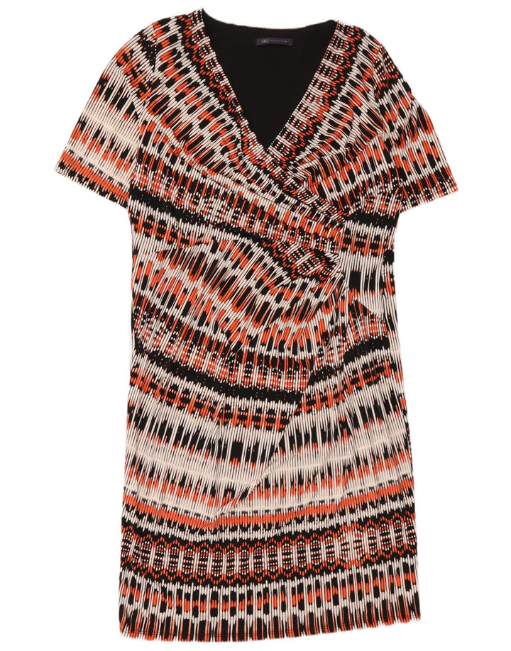 Marks & Spencer Damen Etuikleid UK 16 Large Mehrfarbig Geometrisch