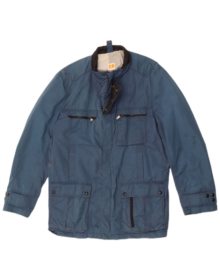 Hugo Boss Herren Utility-Jacke EU 54 2XL Blaues Polyamid