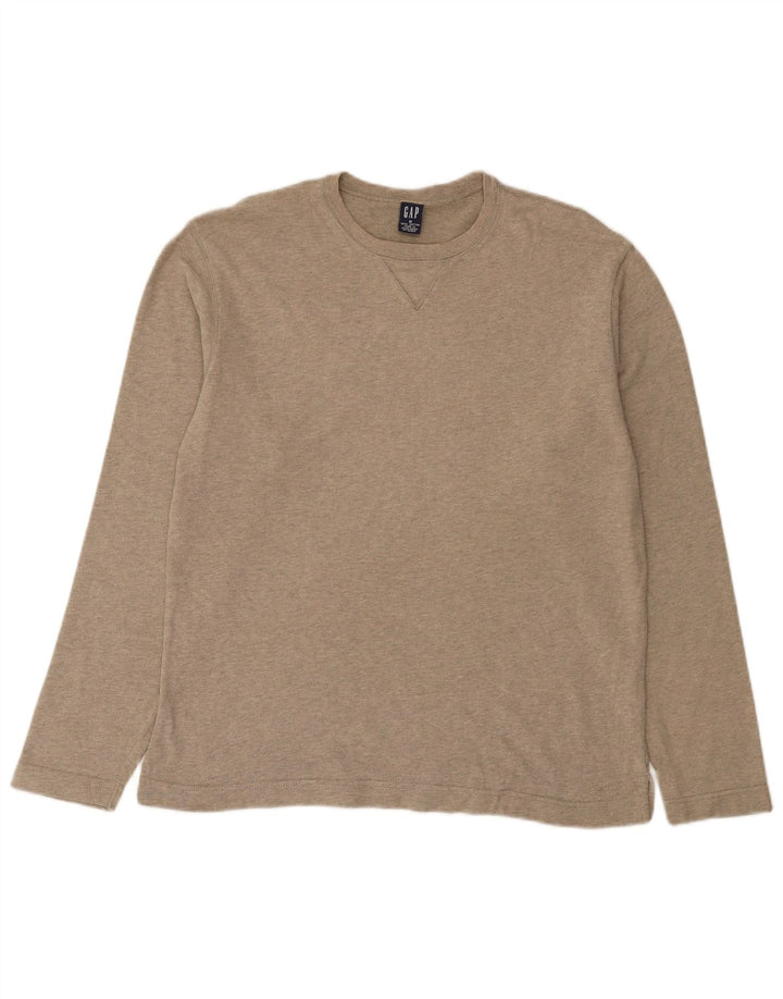 Gap Herren-Oberteil, langärmelig, mittelbeige Baumwolle