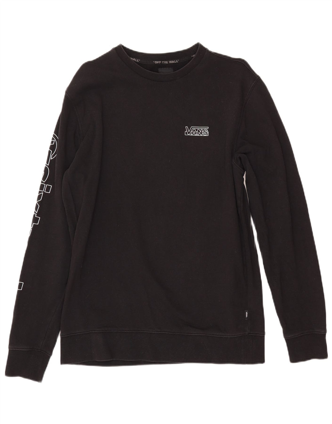VANS Herren Grafik-Sweatshirt-Pullover aus mittelschwarzer Baumwolle
