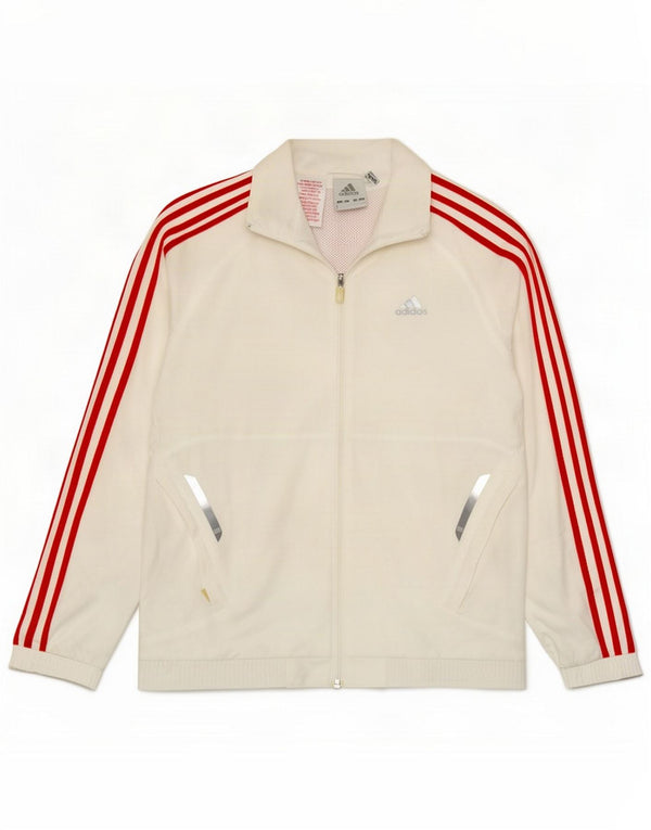 Adidas Jungen Climalite Graphic Trainingsanzug Top Jacke 11–12 Jahre Weiß
