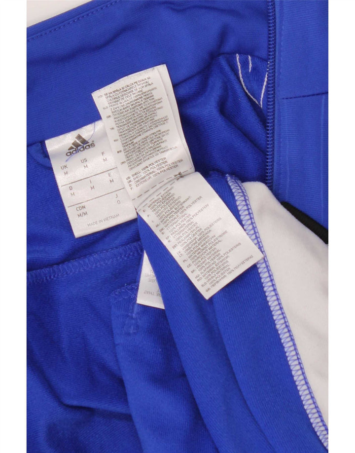 Adidas Herren-Trainingsanzug mit grafischem Oberteil, Mittelblaues Farbblock-Polyester