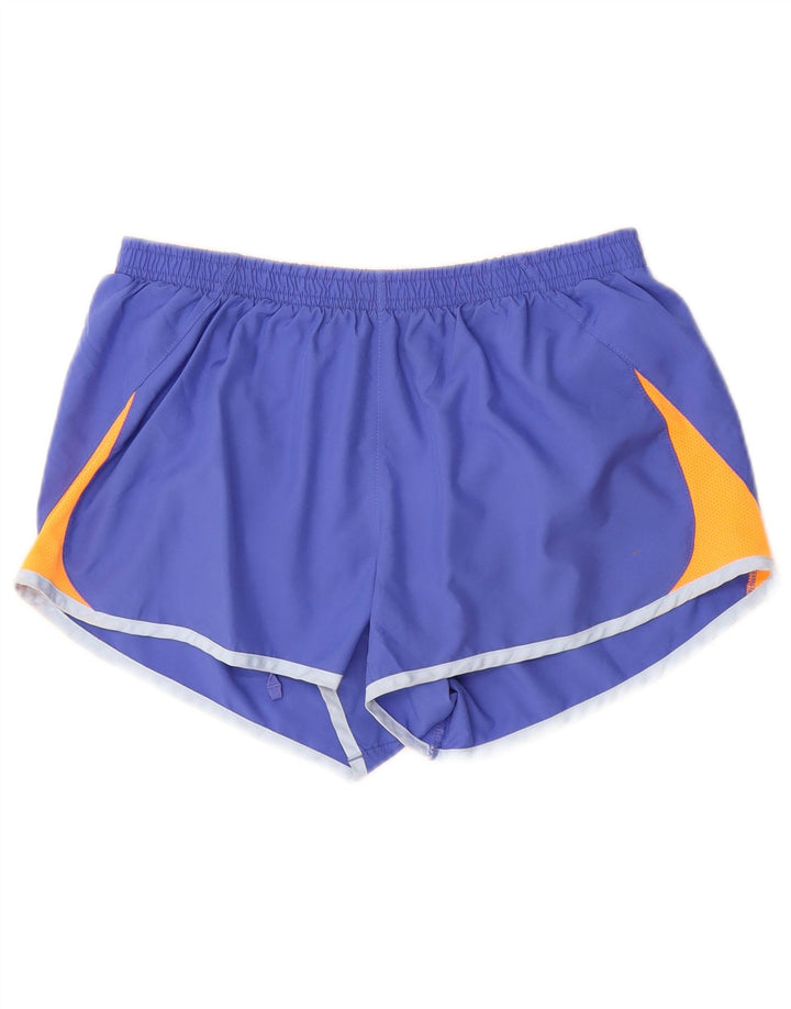 Nike Damen Sportshorts UK 14 Mittelblaues Colourblock-Polyester