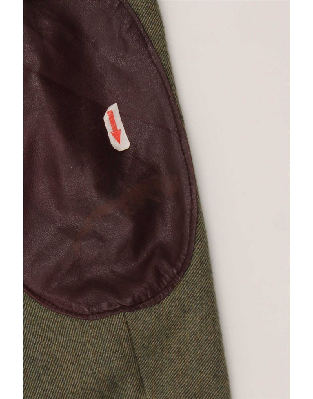 Vintage Herren 3-Knopf-Blazerjacke UK 38 Medium Khaki Colourblock
