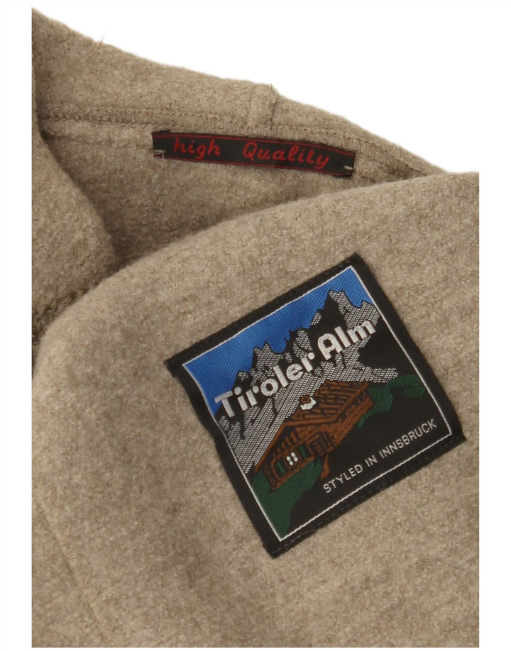 VINTAGE Damen 5-Knopf-Blazerjacke UK 16 Large Beige