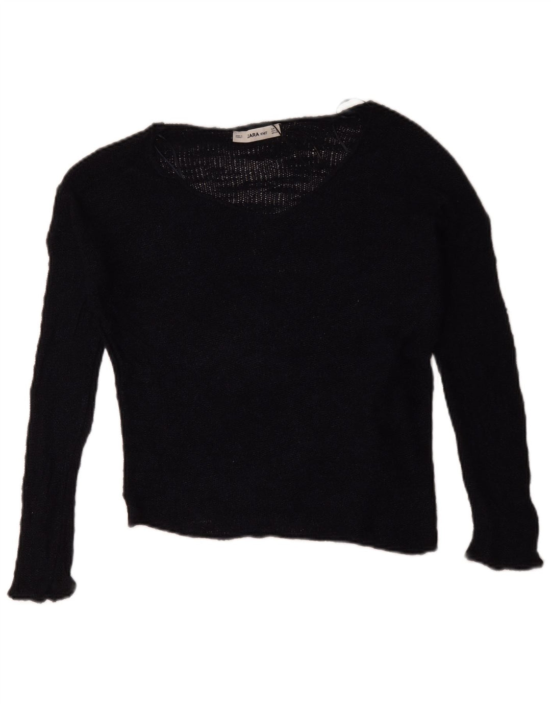 Übergroßer Damen-Pullover mit U-Boot-Ausschnitt von Zara, Gr. 10, Marineblau