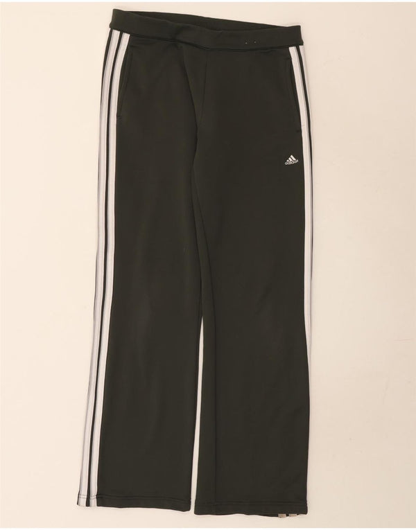 Adidas Damen-Trainingshose mit weitem Bein, UK 12, Mittelgrün, Polyester