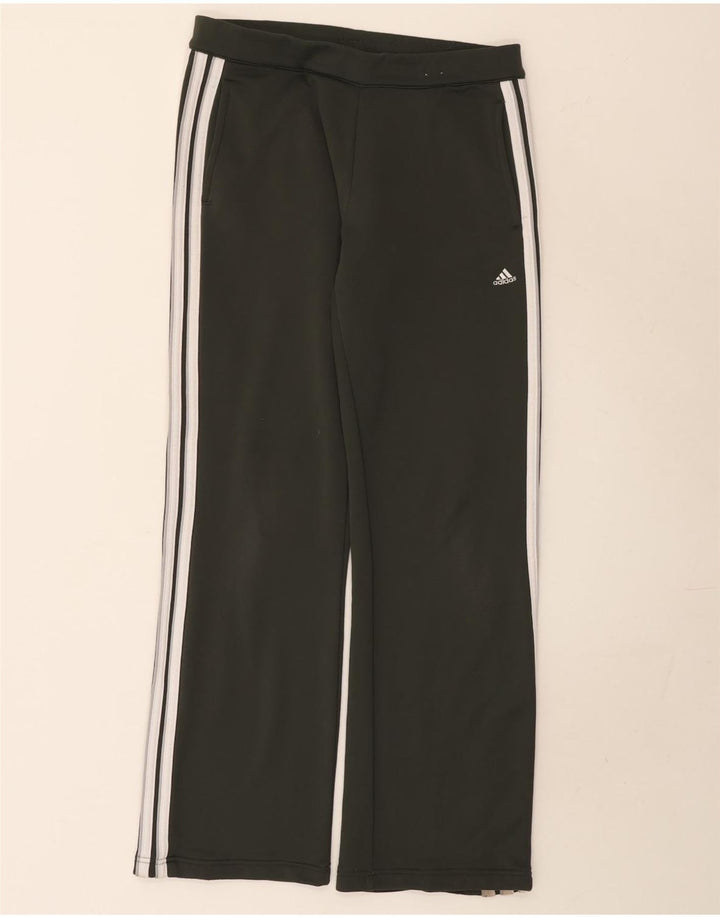 Adidas Damen-Trainingshose mit weitem Bein, UK 12, Mittelgrün, Polyester