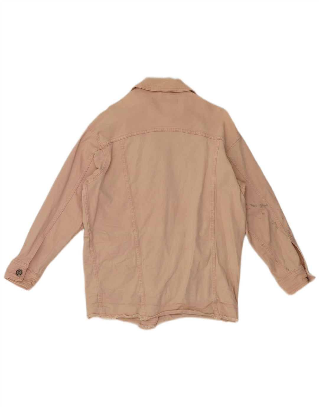 Zara Damen Übergroße Jeansjacke UK 6 XS Rosa Baumwolle