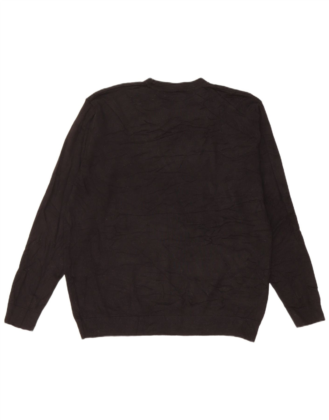 Zara Herren-Pullover mit Rundhalsausschnitt, Größe S, schwarze Viskose