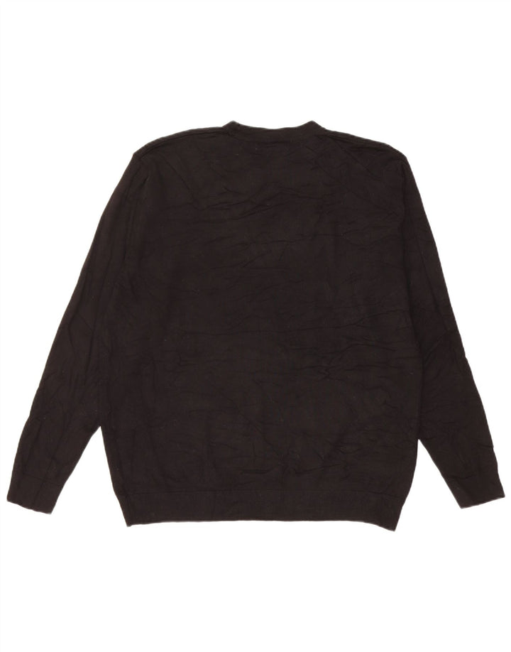 Zara Herren-Pullover mit Rundhalsausschnitt, Größe S, schwarze Viskose