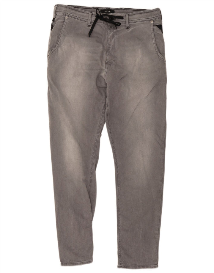 Replay Herren Slim Jeans W31 L28 Graue Baumwolle