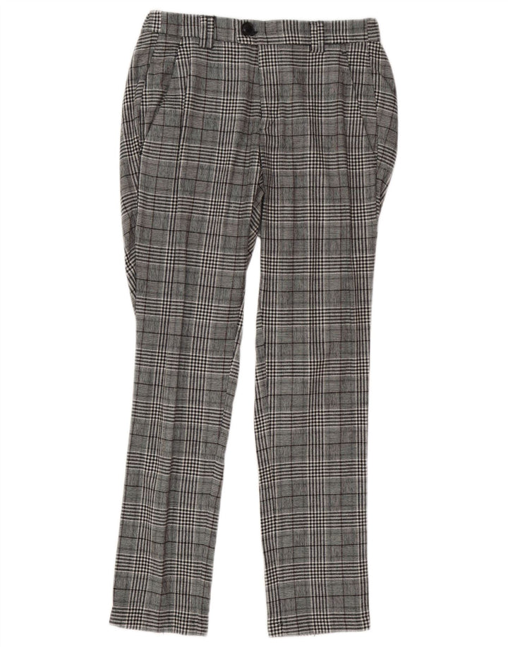Alessandro Dell'Acqua Damen Anzughose IT 44 Medium W30 L29 Grau kariert