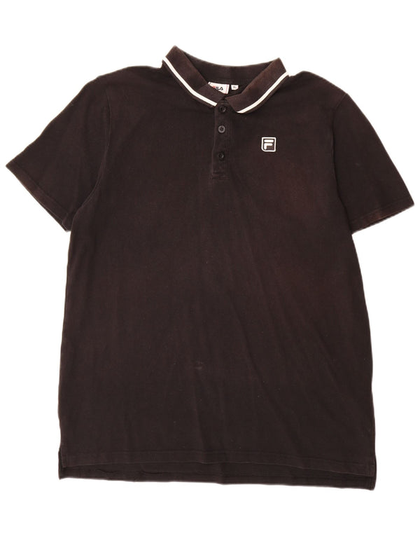 Fila Herren Poloshirt XL Schwarz Baumwolle