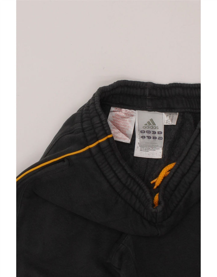 ADIDAS Jungen-Trainingshose, Jogginghose, 7–8 Jahre, graue Baumwolle