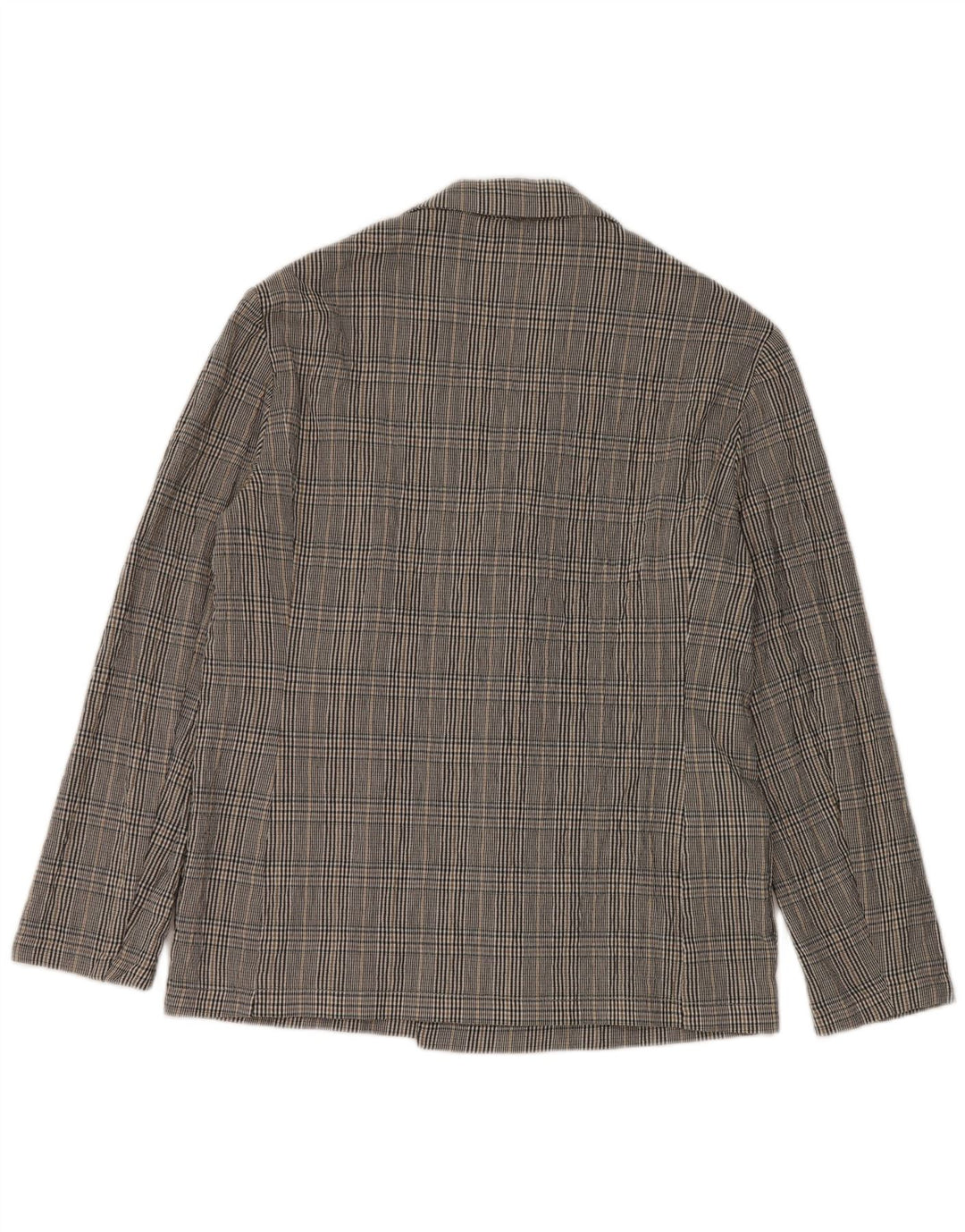 Zweireihiger Herren-Blazer von Zara, Größe 38, mittelschwarz, kariert, Baumwolle