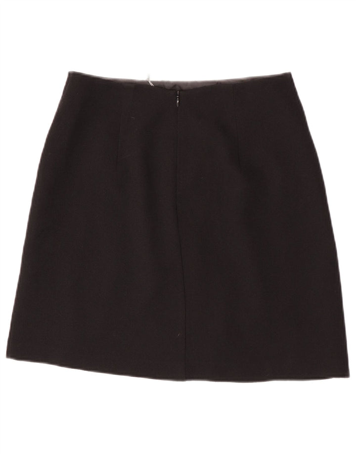 Oasis Damen Minirock UK 8 Small W25 Schwarz geblümtes Polyester