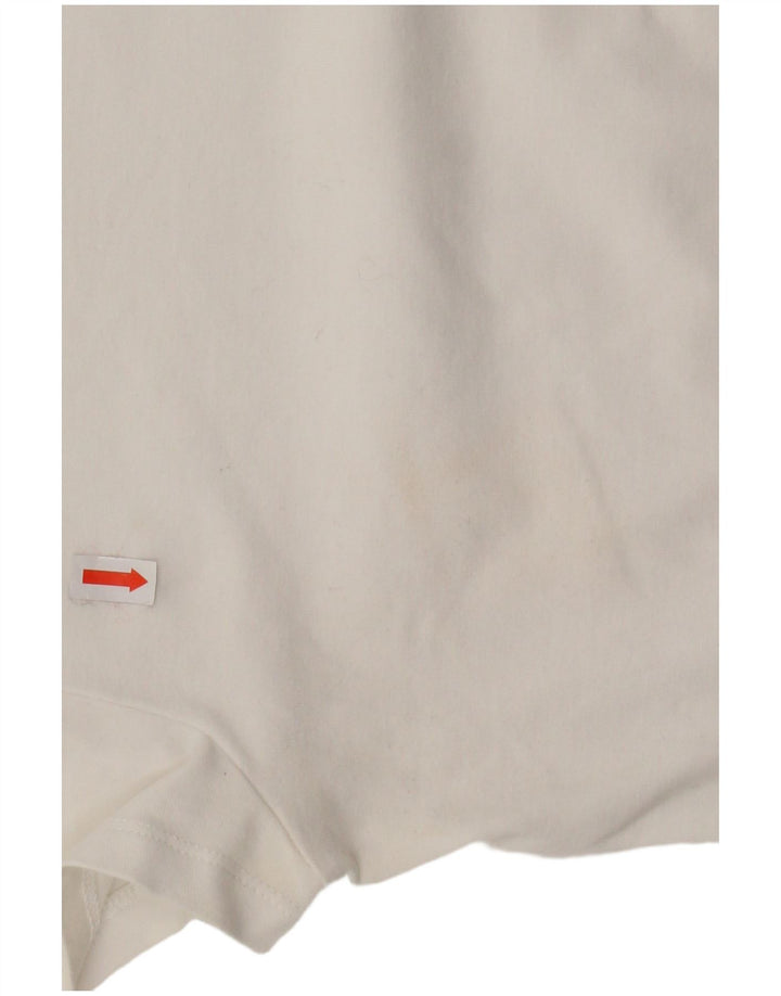 MASSIMO DUTTI Damen T-Shirt Top UK 8 Small Weiße Baumwolle