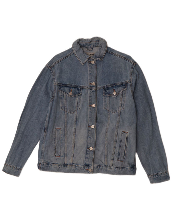 Topshop Damen-Jeansjacke in Übergröße, Gr. 10, Größe S, Blau, Baumwolle