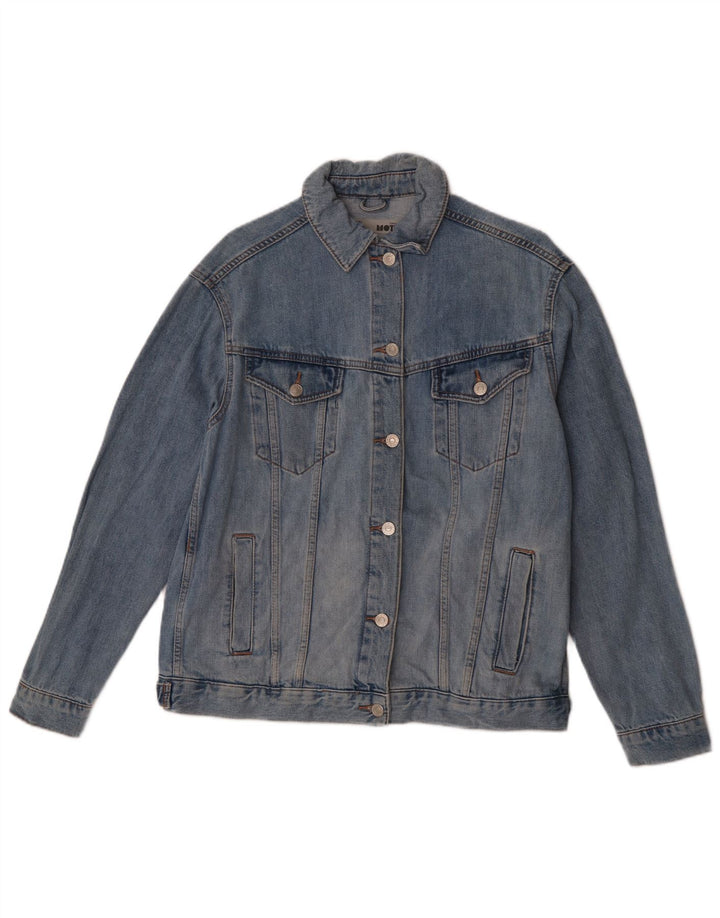 Topshop Damen-Jeansjacke in Übergröße, Gr. 10, Größe S, Blau, Baumwolle