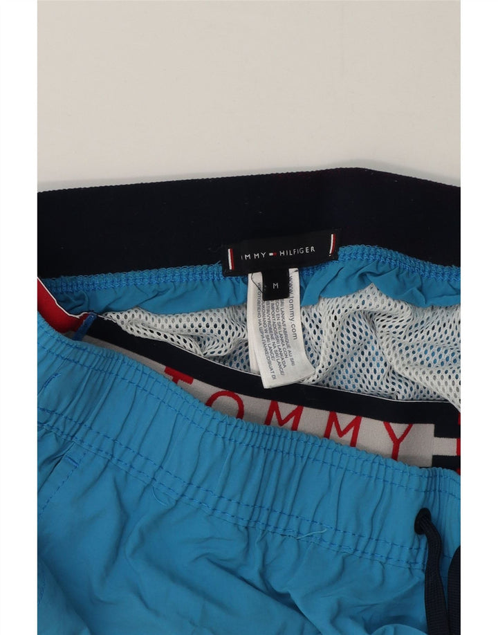 Tommy Hilfiger Herren-Badeshorts mit Grafik, Mittelblau, Farbblock