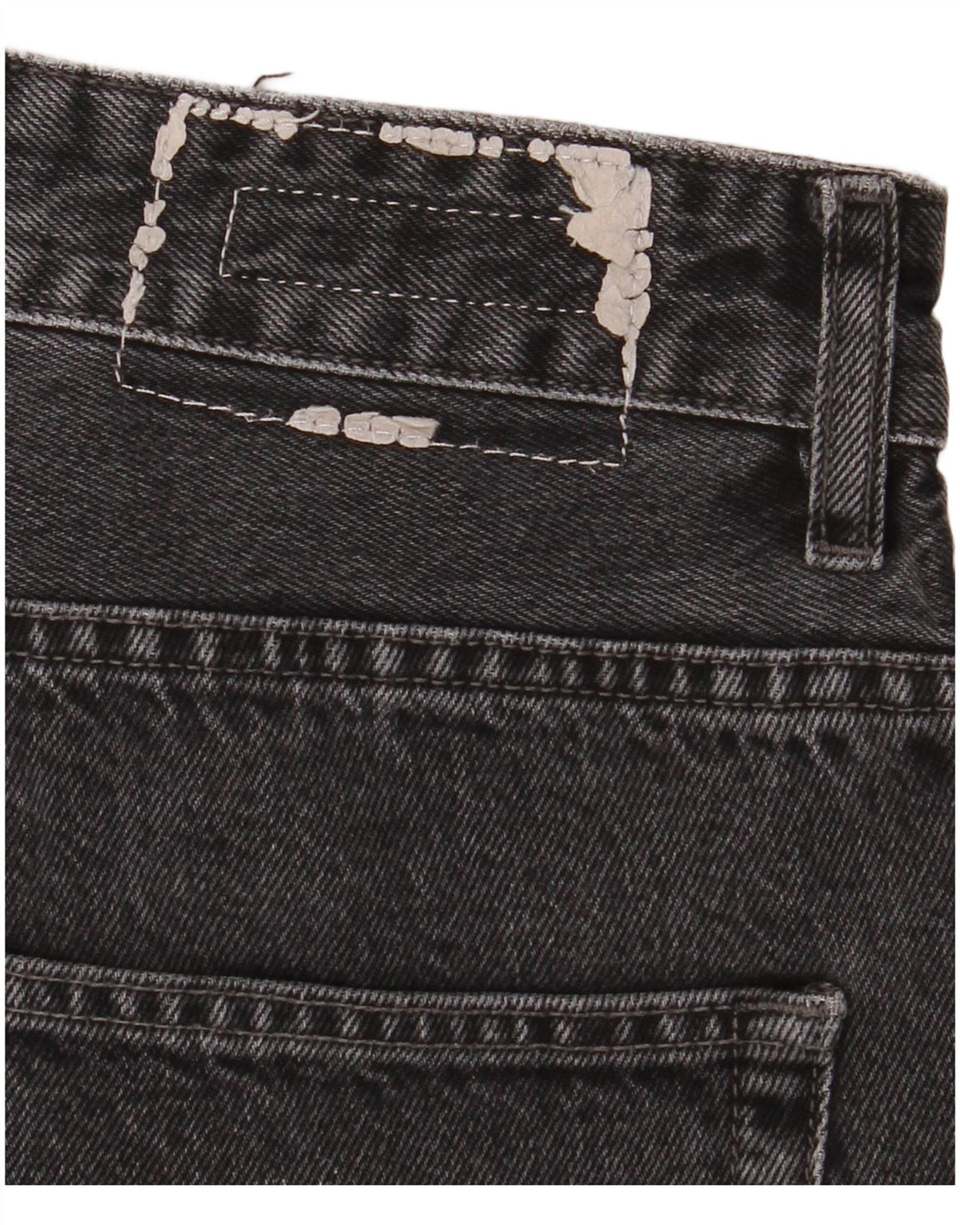 Zara Damen-Jeans mit hoher Taille, EU 42, Größe L, W32, L30, Grau