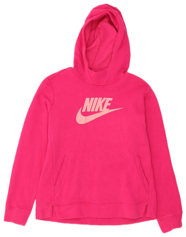 Nike Mädchen-Kapuzenpullover mit Grafik, 13–14 Jahre, XL, Rosa, Baumwolle