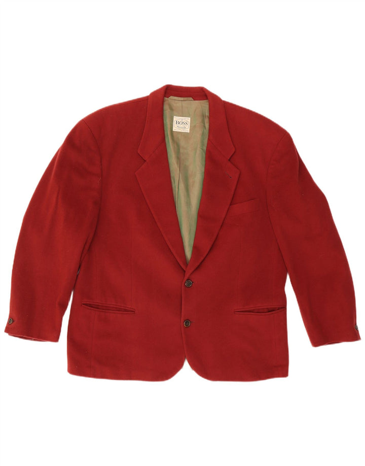 Hugo Boss Herren-Blazer mit 2 Knöpfen, EU 54, 2XL, rote Wolle