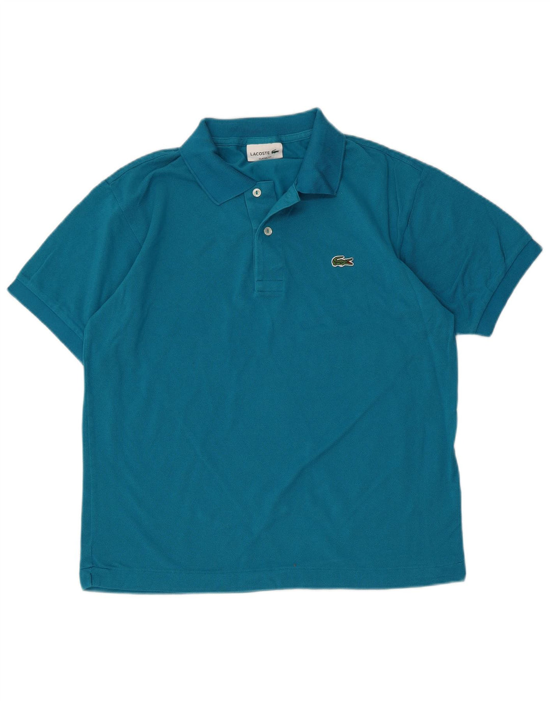 Lacoste Herren-Poloshirt mit klassischer Passform, Größe 4, mittelblaue Baumwolle