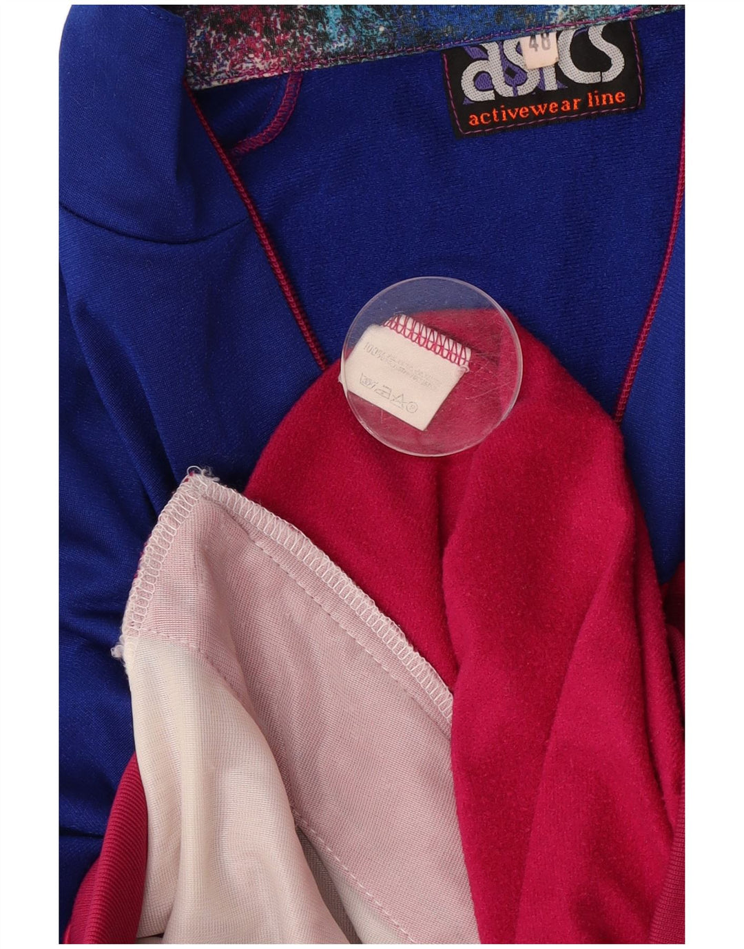 Asics Herren-Trainingsanzug-Oberjacke IT 48 Mittelrosa Farbblock-Polyester