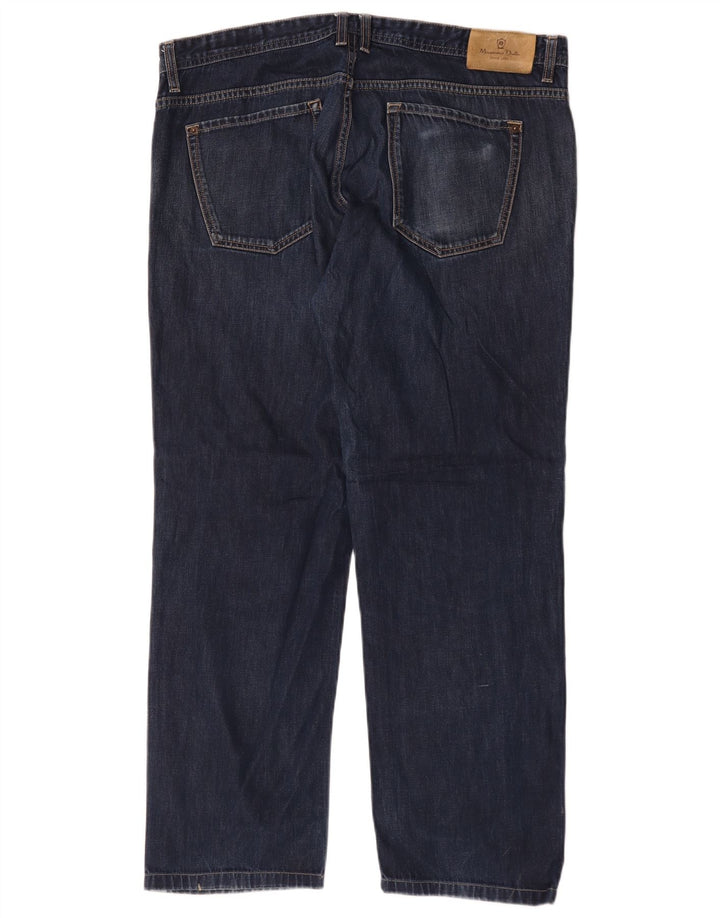 Massimo Dutti Herren Straight Jeans EU 48 XL W38 L28 Marineblau