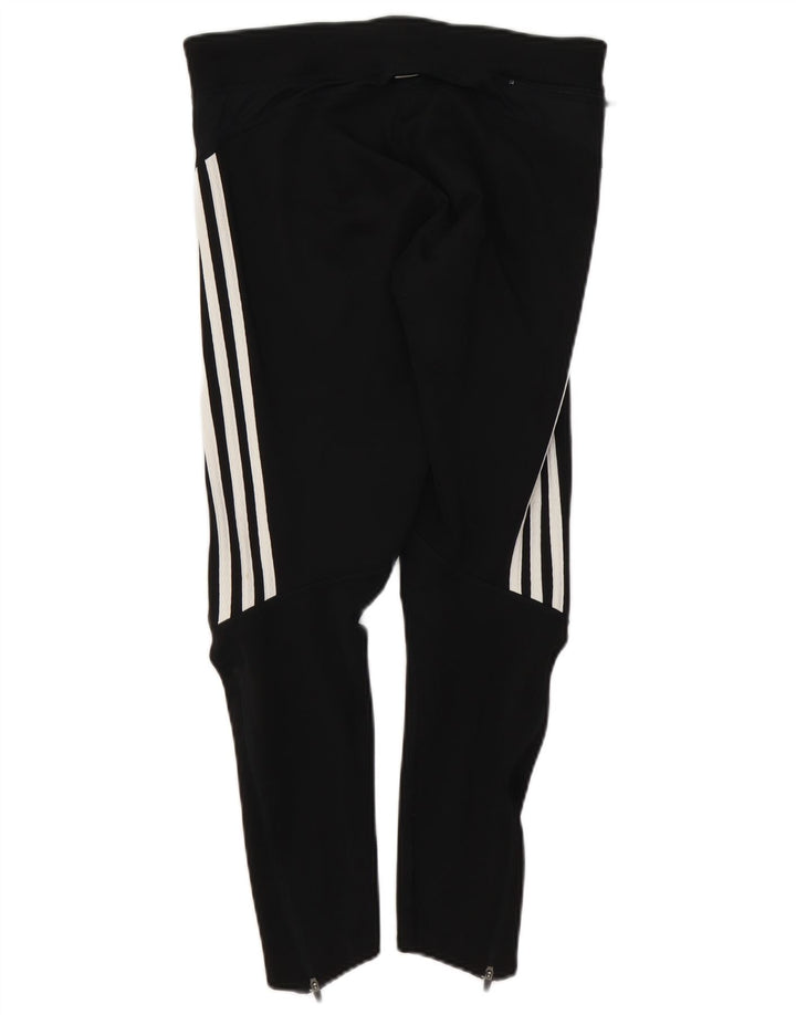 Adidas Damen Climalite Leggings UK 12 Mittelschwarzes Colourblock-Polyester