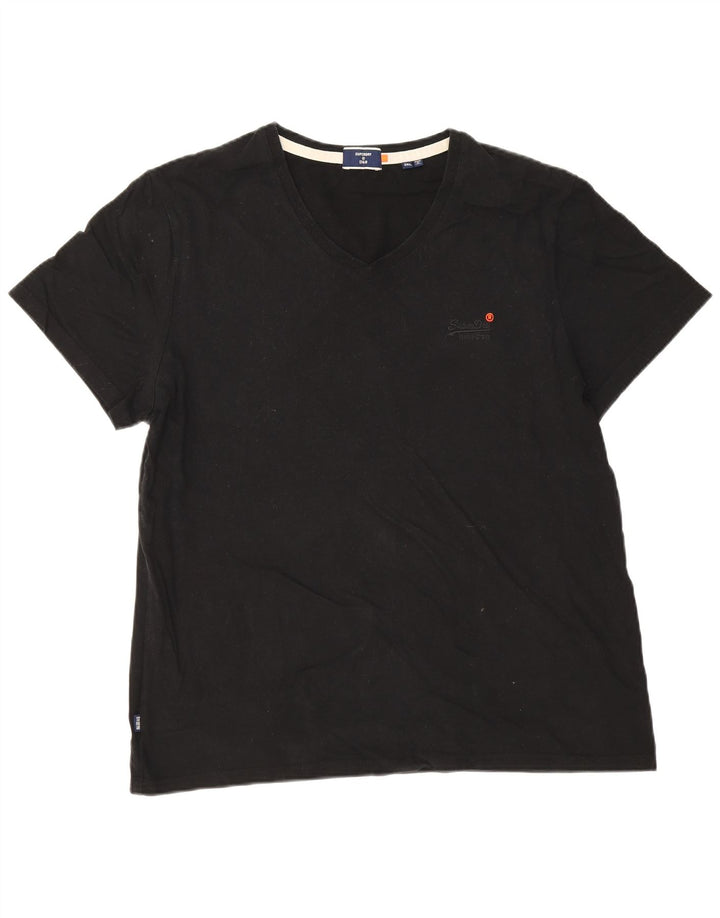 Superdry Herren T-Shirt Top 3XL Schwarz