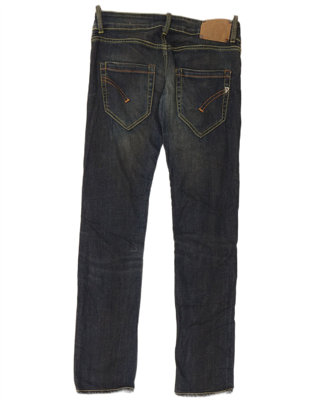 Dondup Damen Slim Jeans W30 L30 Marineblau Baumwolle
