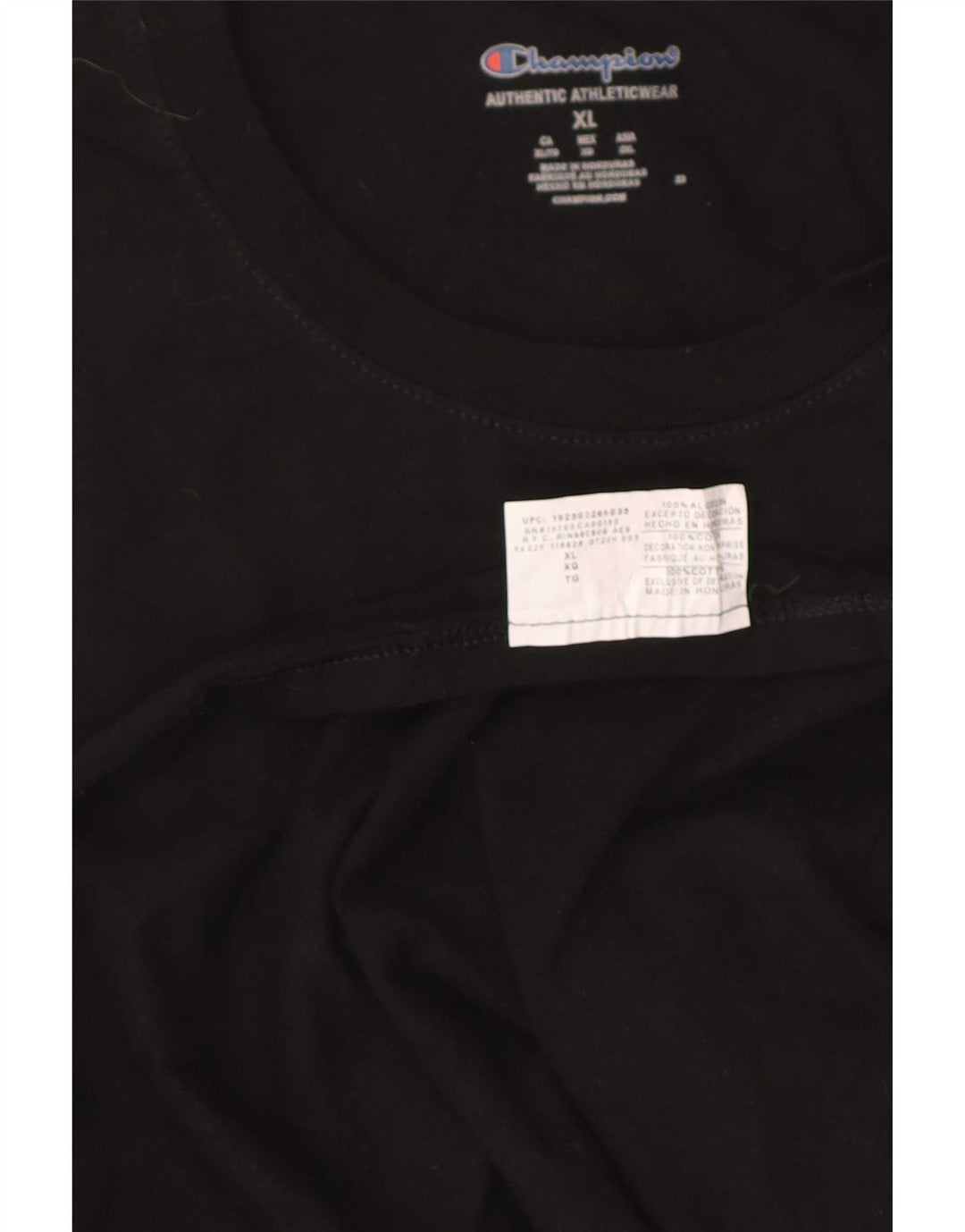 Champion Herren Grafik-Weste-Top XL aus schwarzer Baumwolle