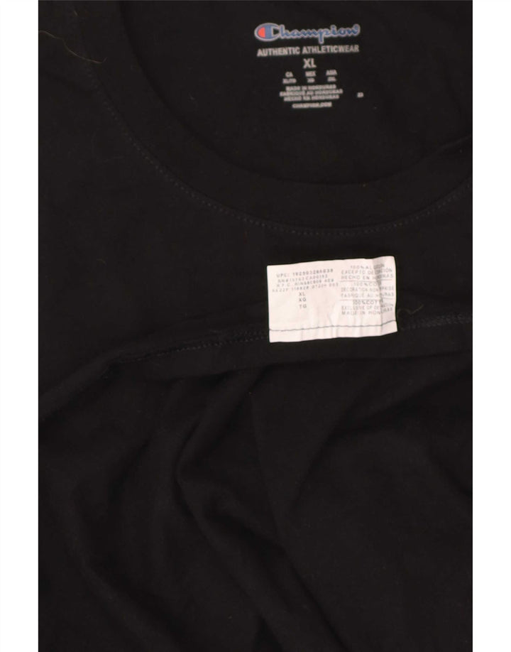 Champion Herren Grafik-Weste-Top XL aus schwarzer Baumwolle