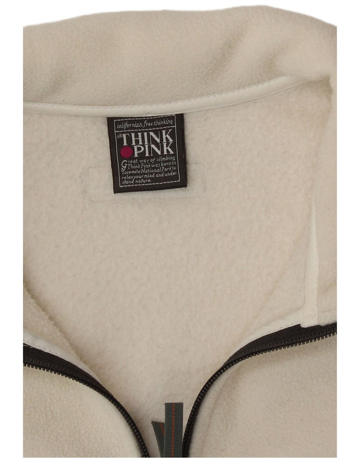 Think Pink Damen Fleecejacke UK 16 Large Weiß