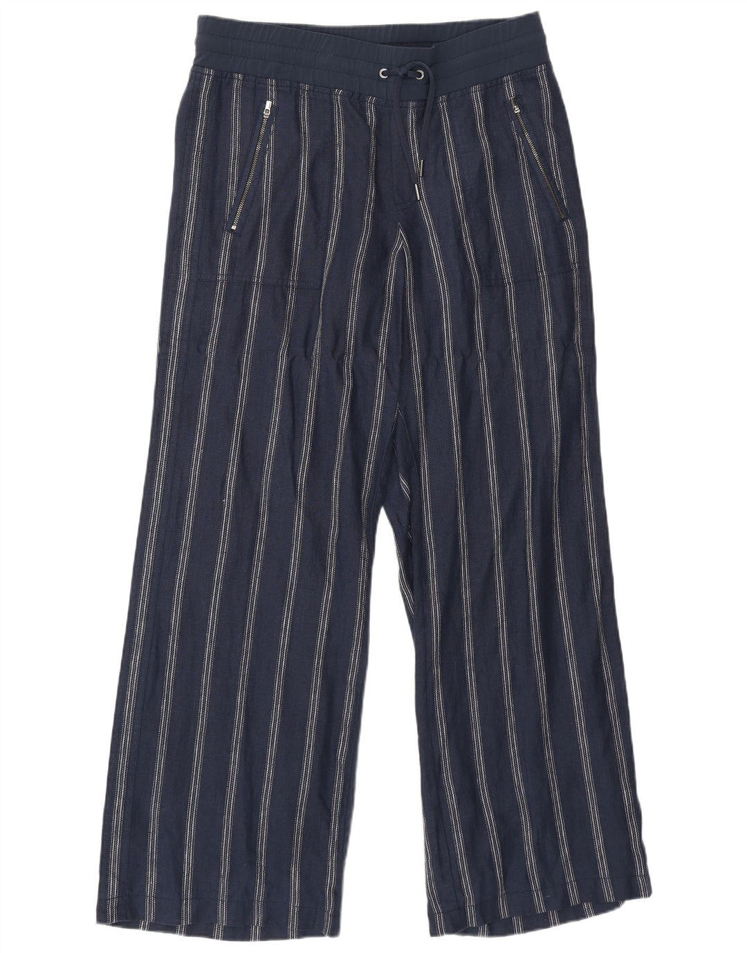 Athleta Damen-Trainingshose, US 8, mittelgroß, marineblau, gestreift, Leinen