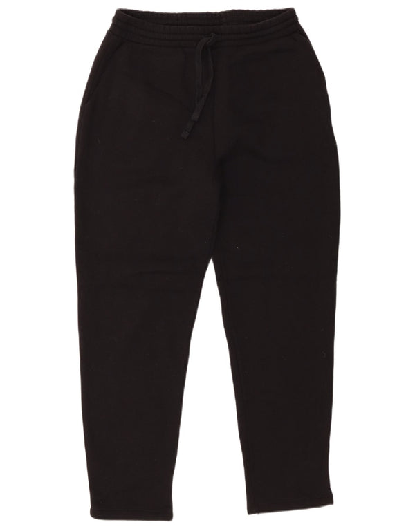 Zara Damen Trainingshose UK 12 Mittelschwarze Baumwolle