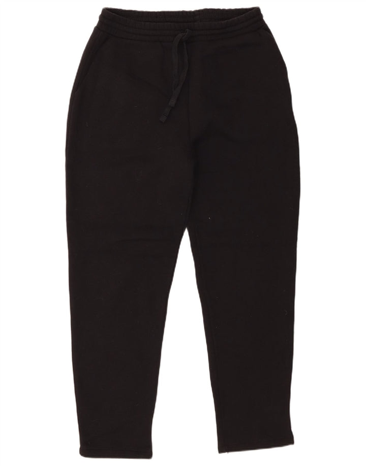 Zara Damen Trainingshose UK 12 Mittelschwarze Baumwolle