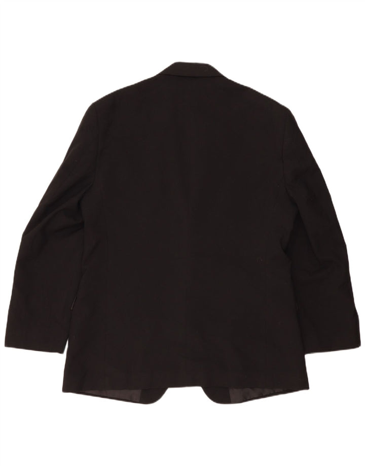 Marks & Spencer Herren-Blazer mit 2 Knöpfen, Gr. 42, Größe L, Schwarz, Polyester