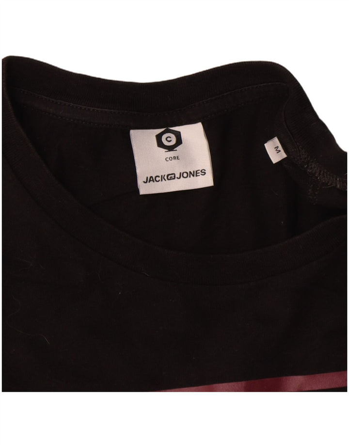 Jack & Jones Herren-T-Shirt mit Grafik, mittelschwarze Baumwolle